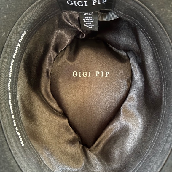 Gigi Pip Monroe Rancher Black Wide Brim Felt Hat - Picture 3 of 7